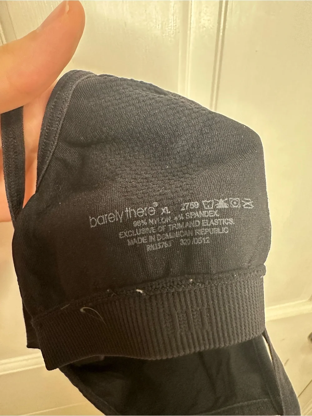 Barely There Y-Back Sports Bra in Black Girls Size XL Activewear